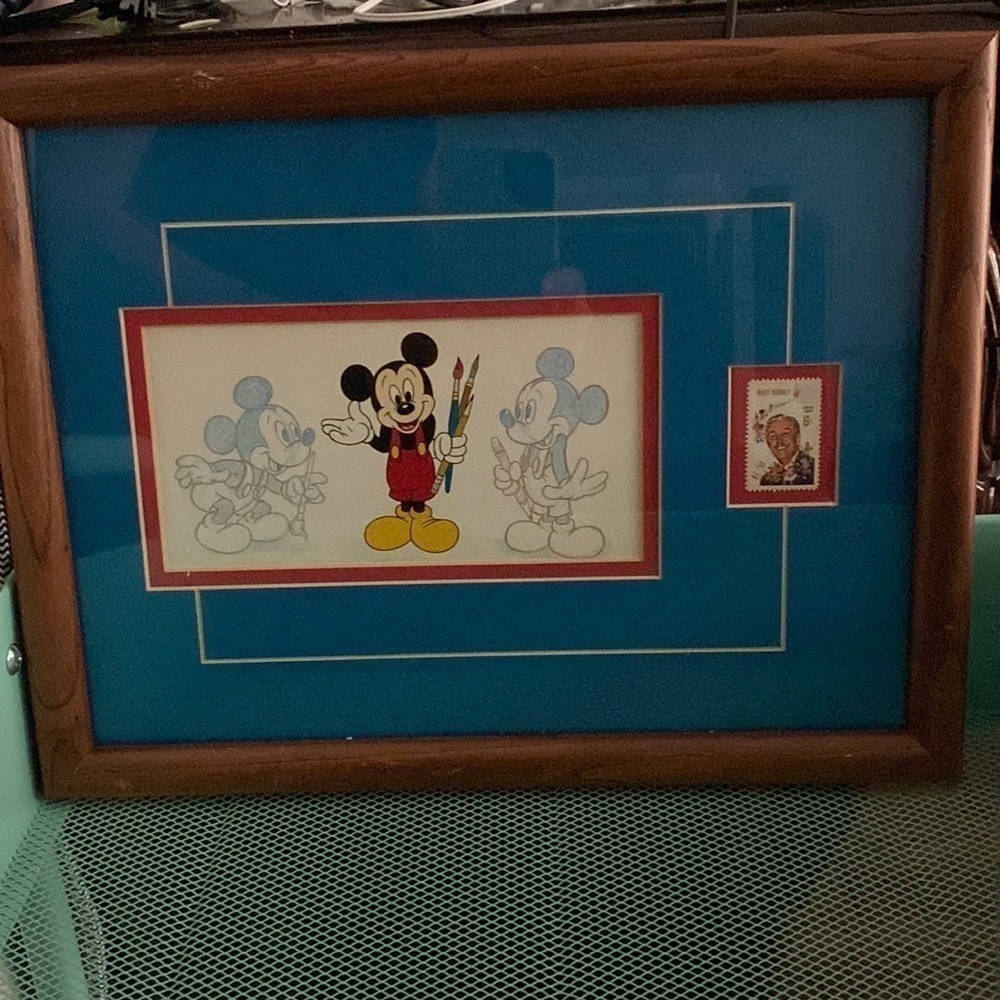 Mickey Mouse picture with postage stamp Walt Disney
